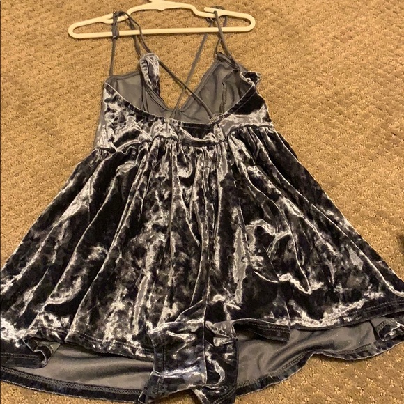 Navy silk romper - Picture 1 of 2